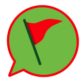 tree red flags icon